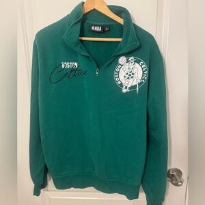 NBA Boston Celtics Green Zip-Up Sweater